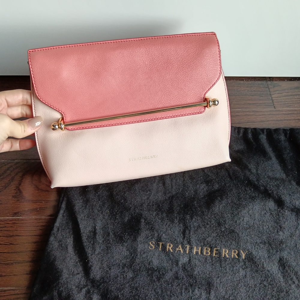 Strathberry Pink Colourblock Stylist Bag